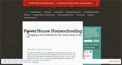 Desktop Screenshot of powerhousehomeschooling.wordpress.com