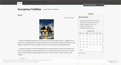 Desktop Screenshot of inceptumvalidus.wordpress.com