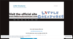 Desktop Screenshot of littlecreaturesmusic.wordpress.com