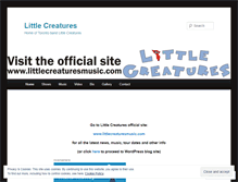 Tablet Screenshot of littlecreaturesmusic.wordpress.com
