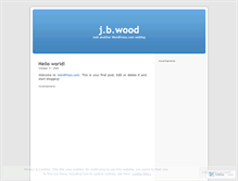 Tablet Screenshot of jbwood.wordpress.com