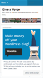 Mobile Screenshot of giveavoice.wordpress.com