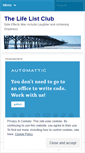 Mobile Screenshot of lifelistclub.wordpress.com