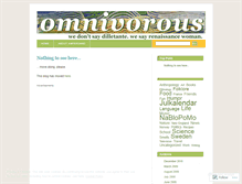 Tablet Screenshot of omnivorous.wordpress.com