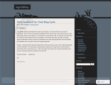 Tablet Screenshot of ngridley.wordpress.com