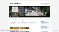 Desktop Screenshot of preservationjourney.wordpress.com