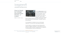 Desktop Screenshot of izagawofi.wordpress.com