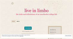 Desktop Screenshot of liveinlimbo.wordpress.com