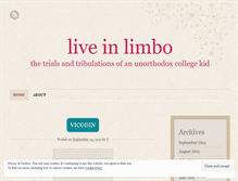 Tablet Screenshot of liveinlimbo.wordpress.com