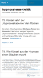 Mobile Screenshot of hypnoselernenkritik.wordpress.com