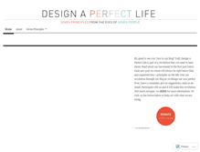 Tablet Screenshot of designaperfectlife.wordpress.com