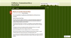 Desktop Screenshot of culturacomunicacionsociedad.wordpress.com