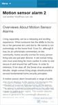 Mobile Screenshot of motionsensoralarm.wordpress.com