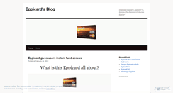 Desktop Screenshot of eppicard.wordpress.com