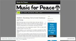 Desktop Screenshot of musicforpeace.wordpress.com