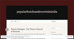 Desktop Screenshot of popularhotelsandresortsinindia.wordpress.com