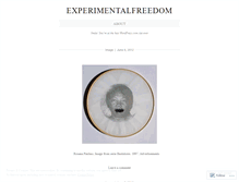 Tablet Screenshot of experimentalfreedom.wordpress.com