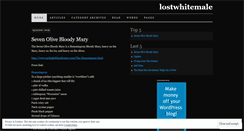 Desktop Screenshot of lostwhitemale.wordpress.com