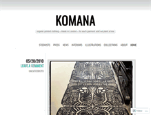 Tablet Screenshot of komana.wordpress.com