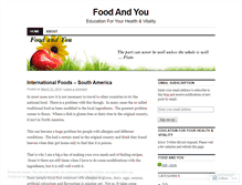 Tablet Screenshot of foodandyouca.wordpress.com