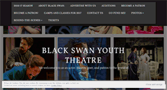 Desktop Screenshot of blackswanyouththeatre.wordpress.com