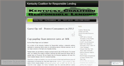 Desktop Screenshot of kyresponsiblelending.wordpress.com