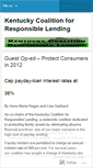 Mobile Screenshot of kyresponsiblelending.wordpress.com