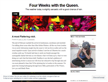 Tablet Screenshot of fourweekswiththequeen.wordpress.com