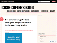 Tablet Screenshot of cushcoffee.wordpress.com