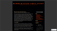 Desktop Screenshot of democratizeeducation.wordpress.com