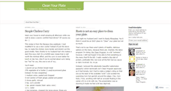 Desktop Screenshot of cleanyourplate.wordpress.com