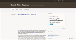 Desktop Screenshot of benelliriflesreviews.wordpress.com