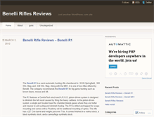 Tablet Screenshot of benelliriflesreviews.wordpress.com