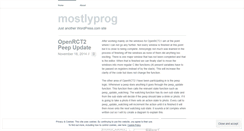 Desktop Screenshot of mostlyprog.wordpress.com