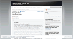 Desktop Screenshot of onlinedatingadvice4men.wordpress.com