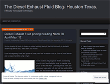 Tablet Screenshot of dieselexhaustfluid.wordpress.com