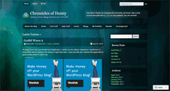 Desktop Screenshot of chroniclesofhenry.wordpress.com