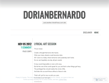 Tablet Screenshot of dorianbernardo.wordpress.com