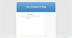 Desktop Screenshot of joeloiacano.wordpress.com