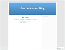 Tablet Screenshot of joeloiacano.wordpress.com