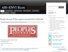 Tablet Screenshot of envicluster.wordpress.com