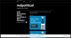 Desktop Screenshot of mdpolitical.wordpress.com