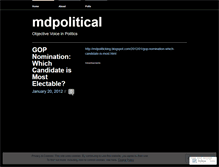 Tablet Screenshot of mdpolitical.wordpress.com