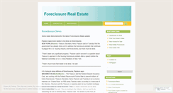 Desktop Screenshot of foreclosurerealestate.wordpress.com