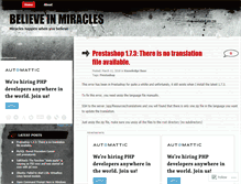 Tablet Screenshot of believeinmiraclesx.wordpress.com