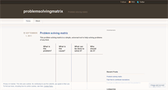 Desktop Screenshot of problemsolvingmatrix.wordpress.com