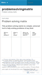 Mobile Screenshot of problemsolvingmatrix.wordpress.com