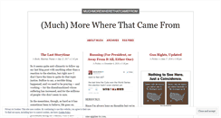 Desktop Screenshot of muchmorewherethatcamefrom.wordpress.com