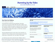 Tablet Screenshot of parentingbythetides.wordpress.com