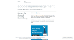 Desktop Screenshot of ecodesignmanagement.wordpress.com